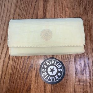 Kipling Pale Yellow Long Wallet